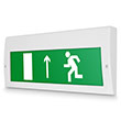 Световое табло «Направление к эвакуационному выходу прямо (левосторонний)», Молния (220В РИП)